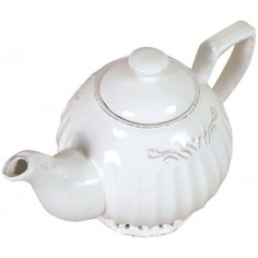 Bule de porcelana branca gasto L23xDP14xH16 cm 2
