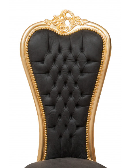 Poltrona stile francese Luigi XVI in legno massello di faggio L56XPR55XH137 cm