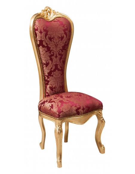 Poltrona stile francese Luigi XVI in legno massello di faggio L56XPR53XH137 cm