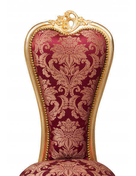 Poltrona stile francese Luigi XVI in legno massello di faggio L56XPR53XH137 cm