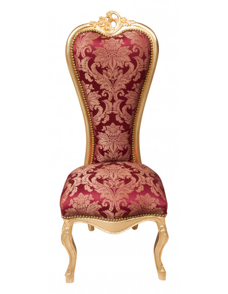 Poltrona stile francese Luigi XVI in legno massello di faggio L56XPR53XH137 cm