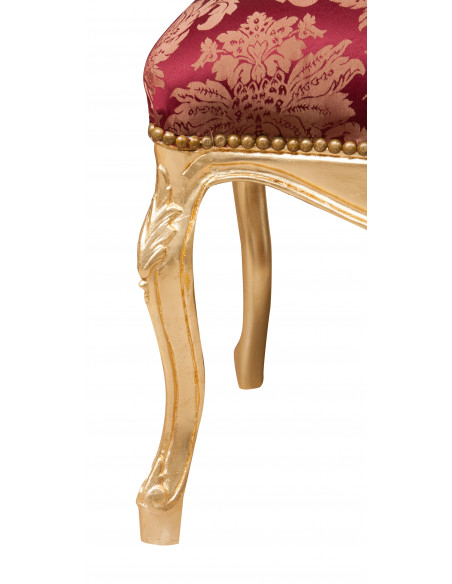 Poltrona de estilo francês Louis XVI em Solid Faggo Wood L56XPR53XH137 CM