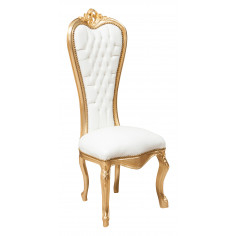 Poltrona stile francese Luigi XVI in legno massello di faggio L56XPR53XH137 cm