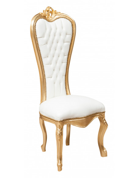 Poltrona de estilo francês Louis XVI em Solid Faggo Wood L56XPR53XH137 CM