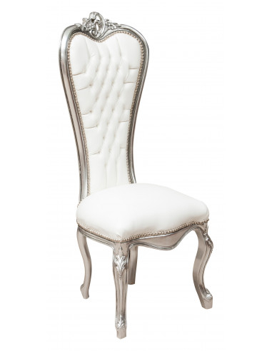 Poltrona stile francese Luigi XVI in legno massello di faggio L56XPR53XH137 cm