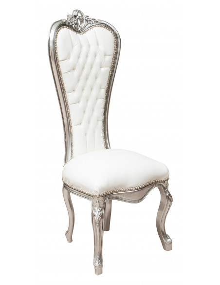Poltrona stile francese Luigi XVI in legno massello di faggio L56XPR53XH137 cm