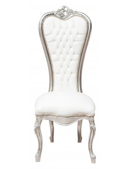 Poltrona stile francese Luigi XVI in legno massello di faggio L56XPR53XH137 cm