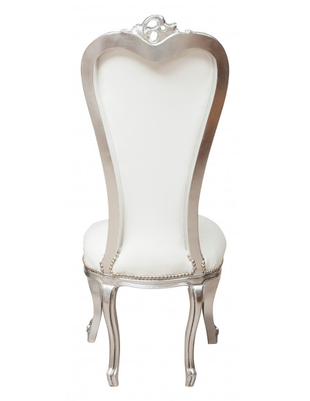 Poltrona stile francese Luigi XVI in legno massello di faggio L56XPR53XH137 cm