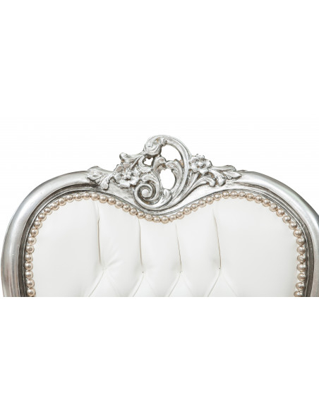 Poltrona stile francese Luigi XVI in legno massello di faggio L56XPR53XH137 cm