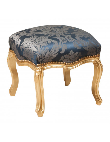 French -Style Footrest Bench Louis XVI em Solid Faggo Wood L42XPR42XH42 CM