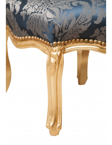 Panchetto poggiapiedi stile francese Luigi XVI in legno massello di faggio L42XPR42XH42 cm Panchetto poggiapiedi stile francese Luigi XVI in legno massello di faggio L42XPR42XH42 cm