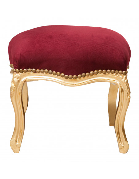 French -Style Footrest Bench Louis XVI em Solid Faggo Wood L42XPR42XH42 CM