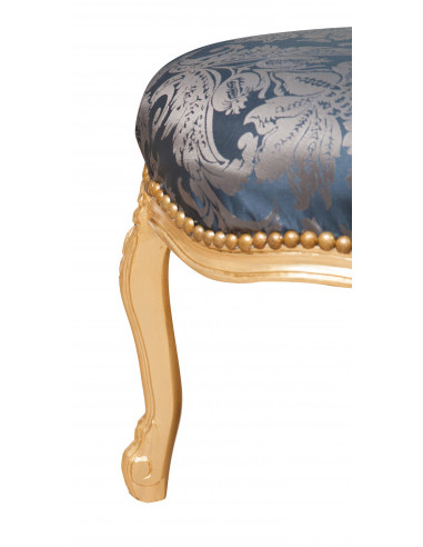 Panchetto poggiapiedi stile francese Luigi XVI in legno massello di faggio L47XPR47XH42 cm Panchetto poggiapiedi stile francese Luigi XVI in legno massello di faggio L47XPR47XH42 cm