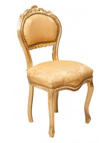 Sedia poltroncina stile francese Luigi XVI in legno massello di faggio L42XPR45XH90 cm
