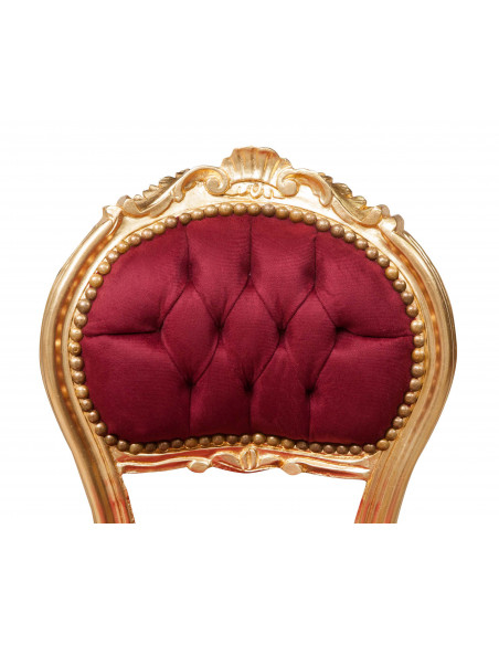 Poltrona francesa estilo Luís XVI em madeira maciça de faia L42XDP45XH90 cm