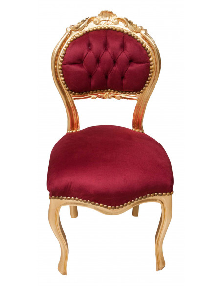 Sedia poltroncina stile francese Luigi XVI in legno massello di faggio L42XPR45XH90 cm