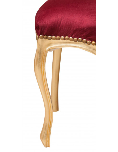 Sedia poltroncina stile francese Luigi XVI in legno massello di faggio L42XPR45XH90 cm