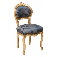 Poltrona francesa estilo Luís XVI em madeira maciça de faia L42XDP45XH90 cm