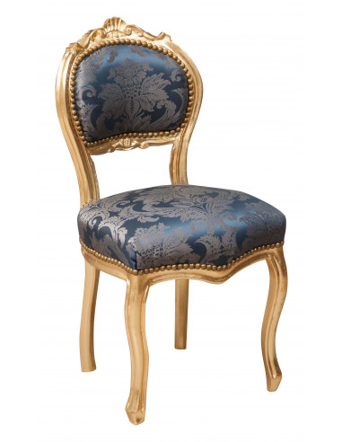 Sedia poltroncina stile francese Luigi XVI in legno massello di faggio L42XPR45XH90 cm