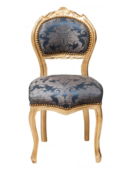 Sedia poltroncina stile francese Luigi XVI in legno massello di faggio L42XPR45XH90 cm