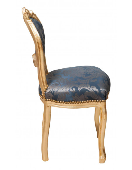 Sedia poltroncina stile francese Luigi XVI in legno massello di faggio L42XPR45XH90 cm
