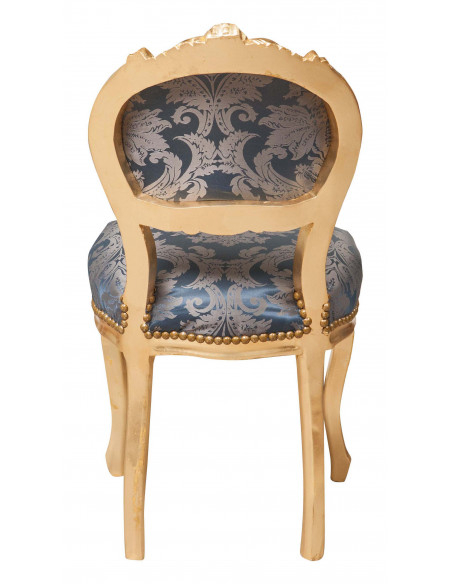 Sedia poltroncina stile francese Luigi XVI in legno massello di faggio L42XPR45XH90 cm