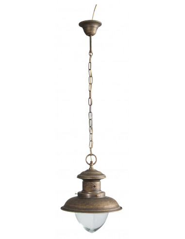 Lustre estilo Vecchia Marina em latão fundido envelhecido Diam.30XH98 cm Fabricado na Itália