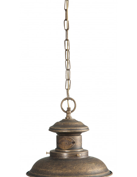 Lustre estilo Vecchia Marina em latão fundido envelhecido Diam.30XH98 cm Fabricado na Itália