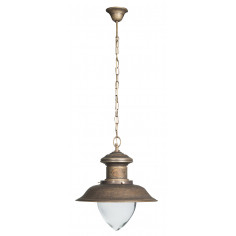Lampadario style Vecchia Marina in fusione di ottone invecchiato Diam.40X105 cm Made in Italy 2
