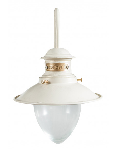 Estilo de lâmpada de parede Vecchia Marina em fusão de latão patinado branco envelhecido L30XPR22XH37 cm Made in Italy