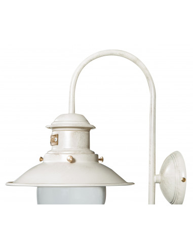 Lampada applique a muro style Vecchia Marina in fusione di ottone patinato in bianco invecchiato L30XPR22XH37 cm Made in Italy Lampada applique a muro style Vecchia Marina in fusione di ottone patinato in bianco invecchiato L30XPR22XH37 cm Made in Italy
