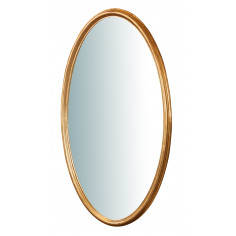 Specchiera da parete verticale/orizzontale in legno finitura foglia oro anticata L71XPR4,5XH122 cm Made in Italy
