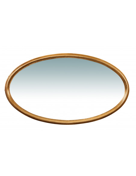 Specchiera da parete verticale/orizzontale in legno finitura foglia oro anticata L71XPR4,5XH122 cm Made in Italy