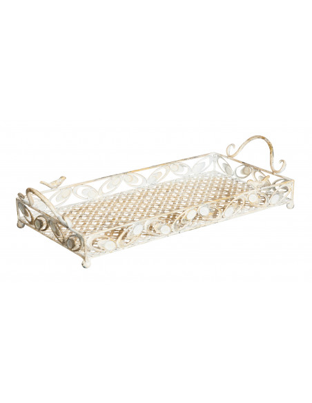 Set di due vassoi in ferro L57XPR26XH12 cm + L43XPR19XH10 cm