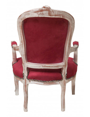 Poltrona stile francese Luigi XVI in legno massello di faggio L65XPR98XH65 cm Poltrona stile francese Luigi XVI in legno massello di faggio L65XPR98XH65 cm