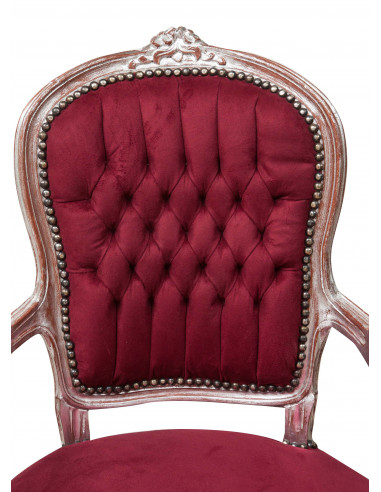 Poltrona stile francese Luigi XVI in legno massello di faggio L65XPR98XH65 cm Poltrona stile francese Luigi XVI in legno massello di faggio L65XPR98XH65 cm