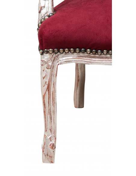 Poltrona stile francese Luigi XVI in legno massello di faggio L65XPR98XH65 cm