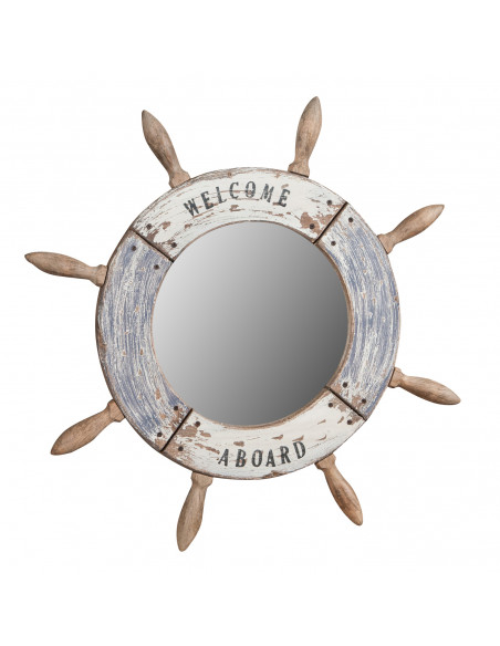 Biscottini Specchio da Parete in Legno massello L60XPR3,5XH90 cm 
