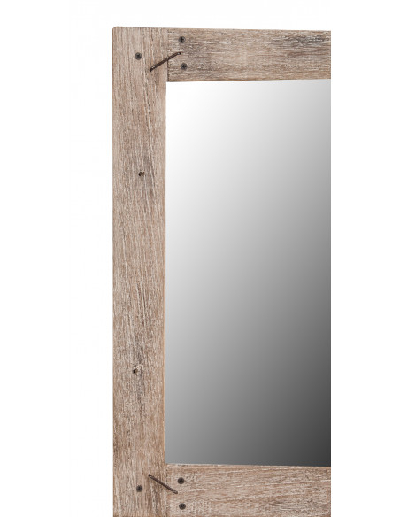 Espelho de parede de madeira maciça L47,5XPR2XH60 cm
