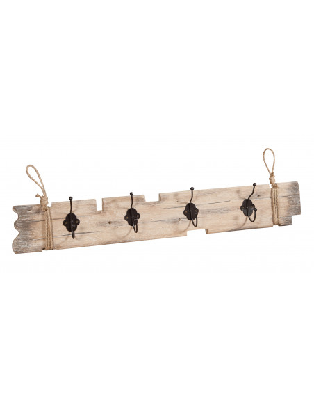 Attaccapanni da parete in legno massello L79,5XPR7XH12 cm