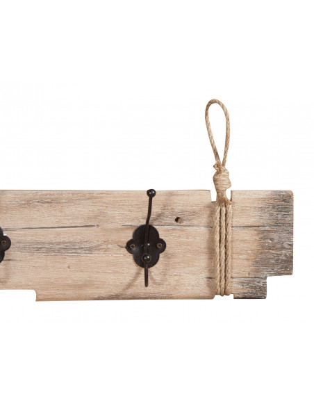 Attaccapanni da parete in legno massello L79,5XPR7XH12 cm