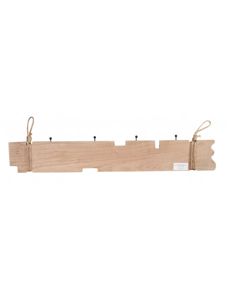 Attaccapanni da parete in legno massello L79,5XPR7XH12 cm