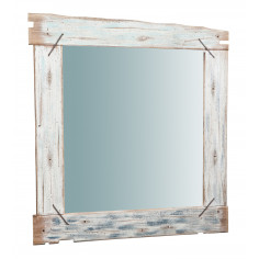 Specchio da parete in legno massello L90XPR3,5XH90 cm