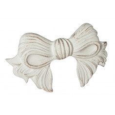 Decoração em forma de arco de madeira com acabamento branco antigo fabricado na Itália L44XDP4XH25 cm