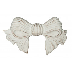 Decoração em forma de arco de madeira com acabamento branco antigo fabricado na Itália L44XDP4XH25 cm 2