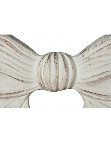 Decoração em forma de arco de madeira com acabamento branco antigo fabricado na Itália L44XDP4XH25 cm