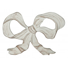 Decoração em forma de arco de madeira com acabamento branco antigo fabricado na Itália L56XDP3XH39 cm 2