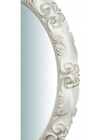 Specchiera da parete verticale/orizzontale in legno finitura bianco anticato made in italy L66XPR4,5XH88 cm Specchiera da parete verticale/orizzontale in legno finitura bianco anticato made in italy L66XPR4,5XH88 cm