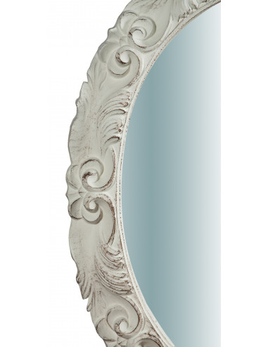 Specchiera da parete verticale/orizzontale in legno finitura bianco anticato made in italy L66XPR4,5XH88 cm Specchiera da parete verticale/orizzontale in legno finitura bianco anticato made in italy L66XPR4,5XH88 cm