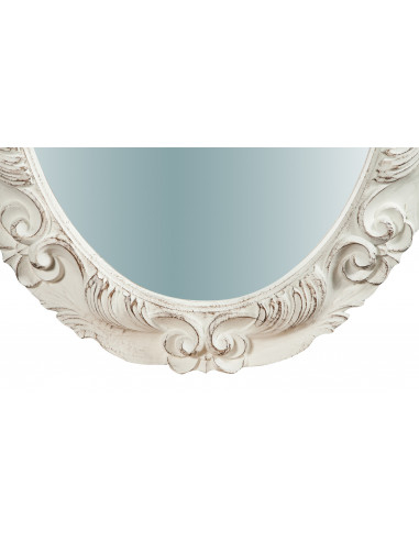 Specchiera da parete verticale/orizzontale in legno finitura bianco anticato made in italy L66XPR4,5XH88 cm Specchiera da parete verticale/orizzontale in legno finitura bianco anticato made in italy L66XPR4,5XH88 cm